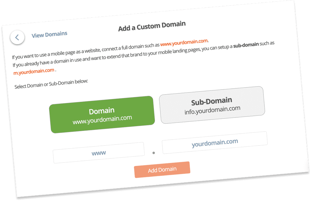 Add Custom Domain Image